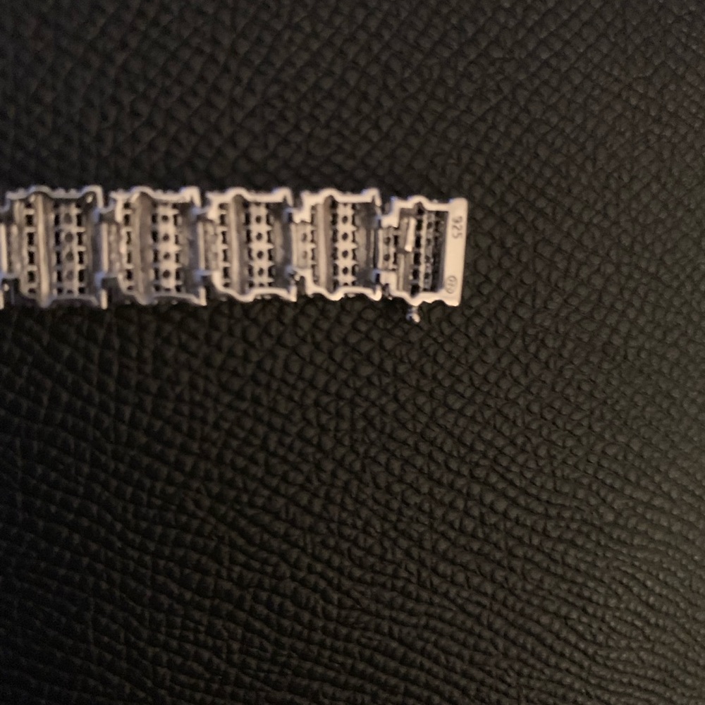 Diamond sterling silver